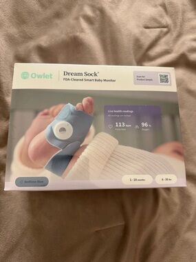 Owlet Dream Sock Baby Monitor - Bedtime Blue